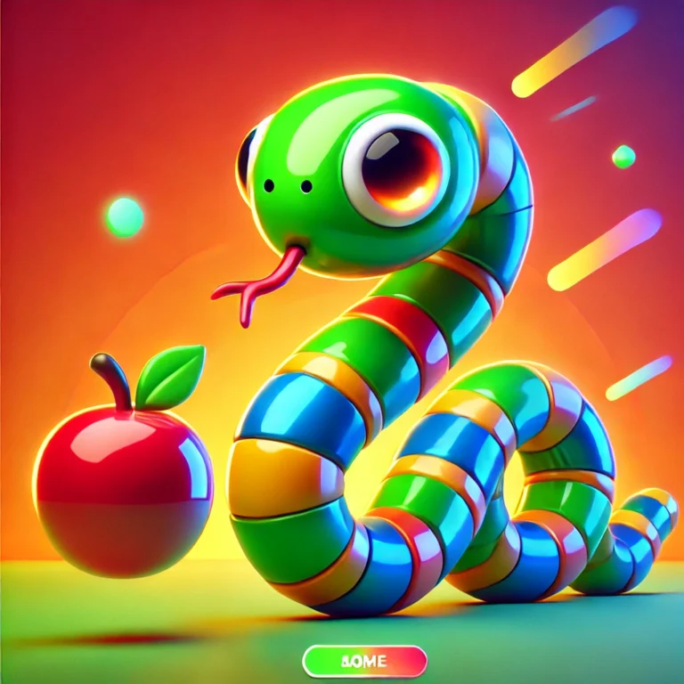 DALL·E 2025-01-30 20.37.02 - A modern 3D thumbnail design for a snake game. The image features a bold and colorful snake character in a playful, vibrant style. The snake has large