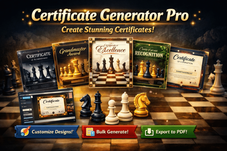 Chess Certificate Generator